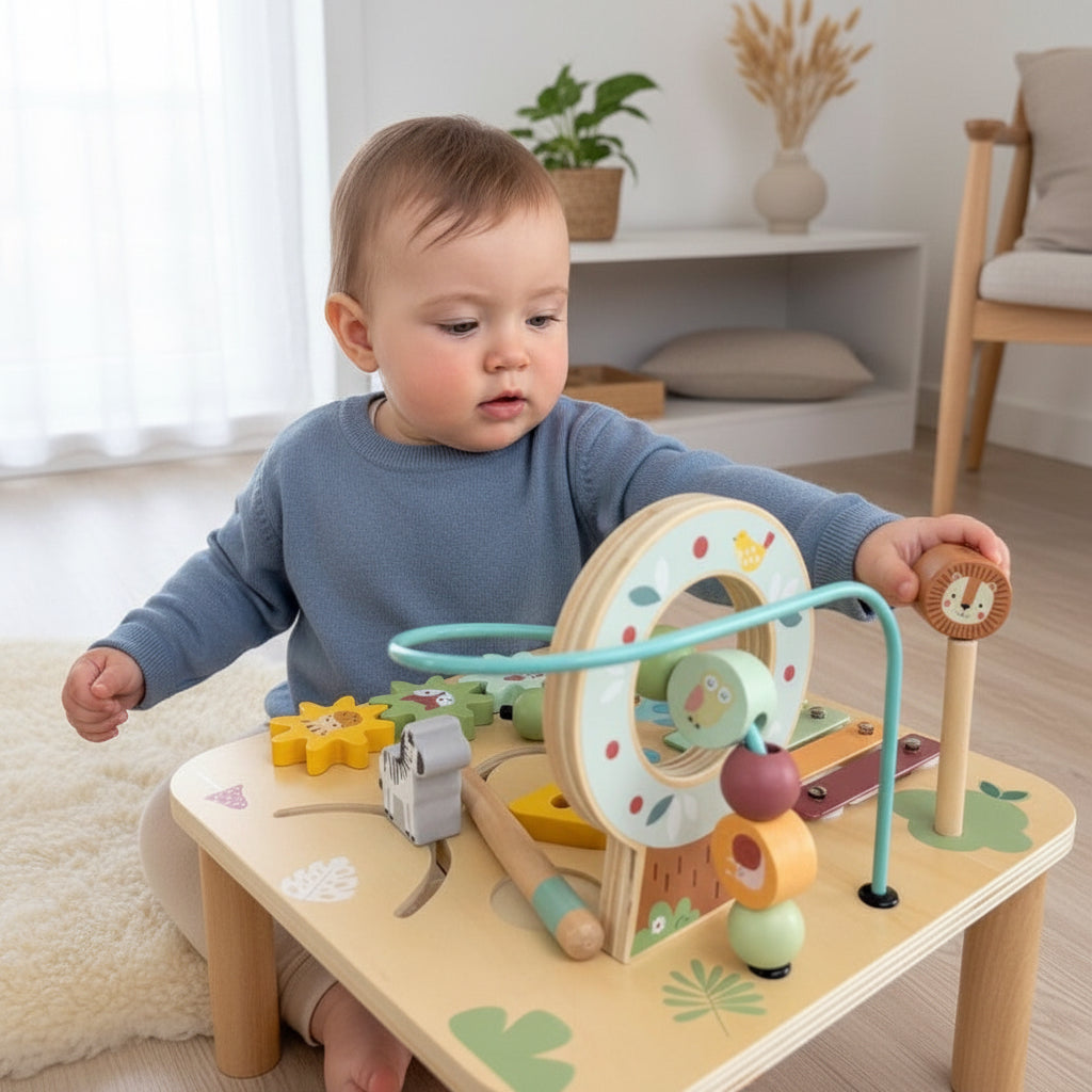 Wooden Educational Table Musical Sensory Maze 5in1