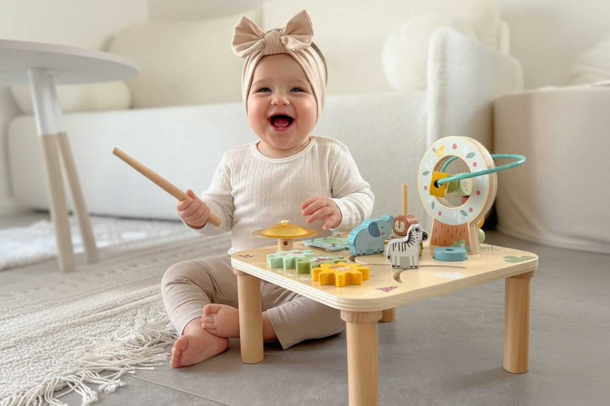 Wooden Educational Table Musical Sensory Maze 5in1