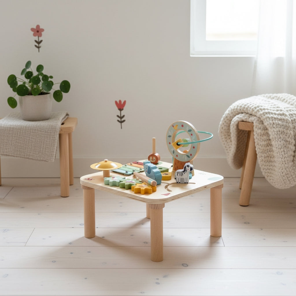 Wooden Educational Table Musical Sensory Maze 5in1