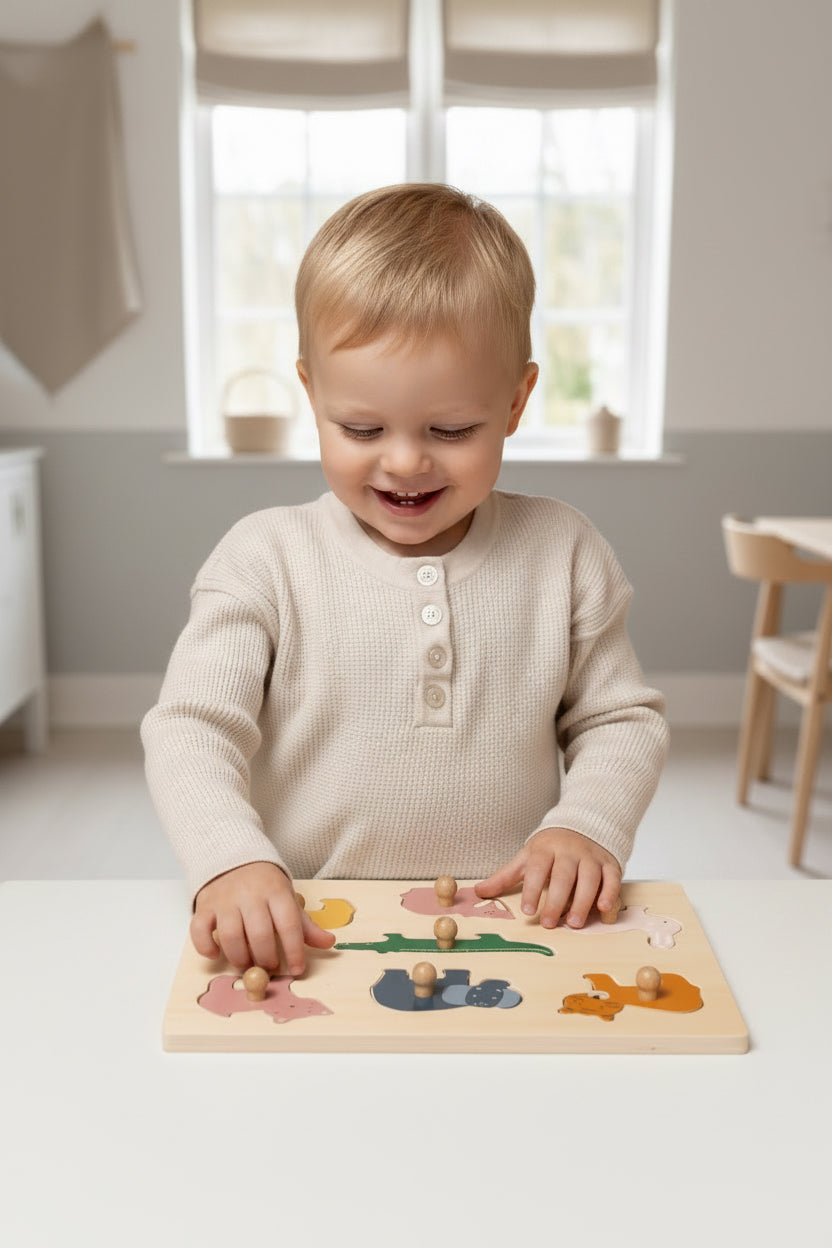 Wooden Puzzle, 7pcs - Trixie Baby Animals